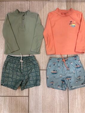 Carter's Long Sleeve Rash Guard and Trunk Sets, Size 2T